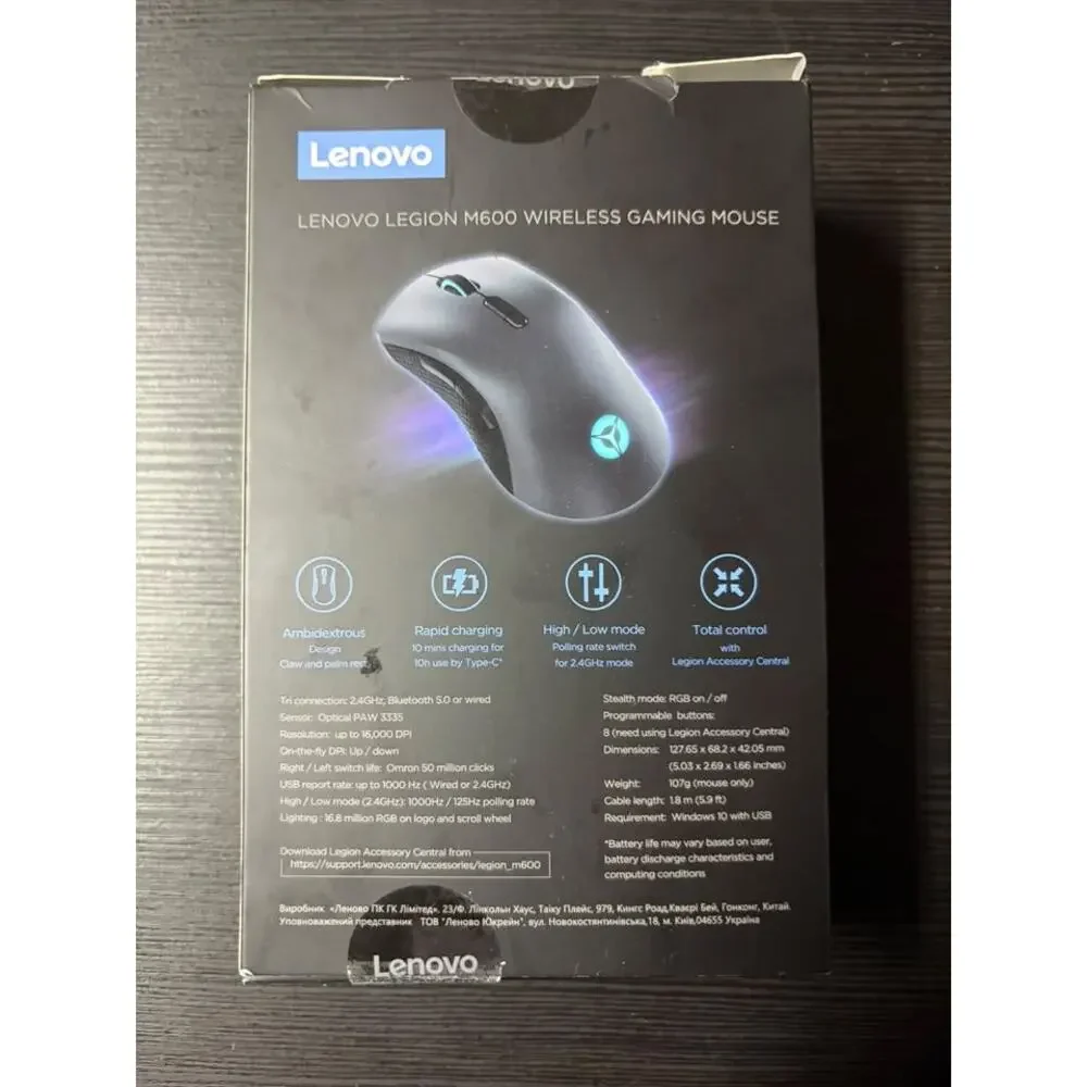 Lenovo Legion M600 Wireless Gaming Mouse (Sealed)